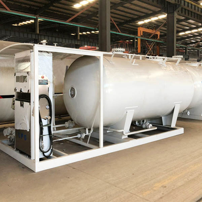 Q345R 10 ton stacji napełniania gazem LPG, automatyczna stacja napełniania gazem 1,77 MPa
